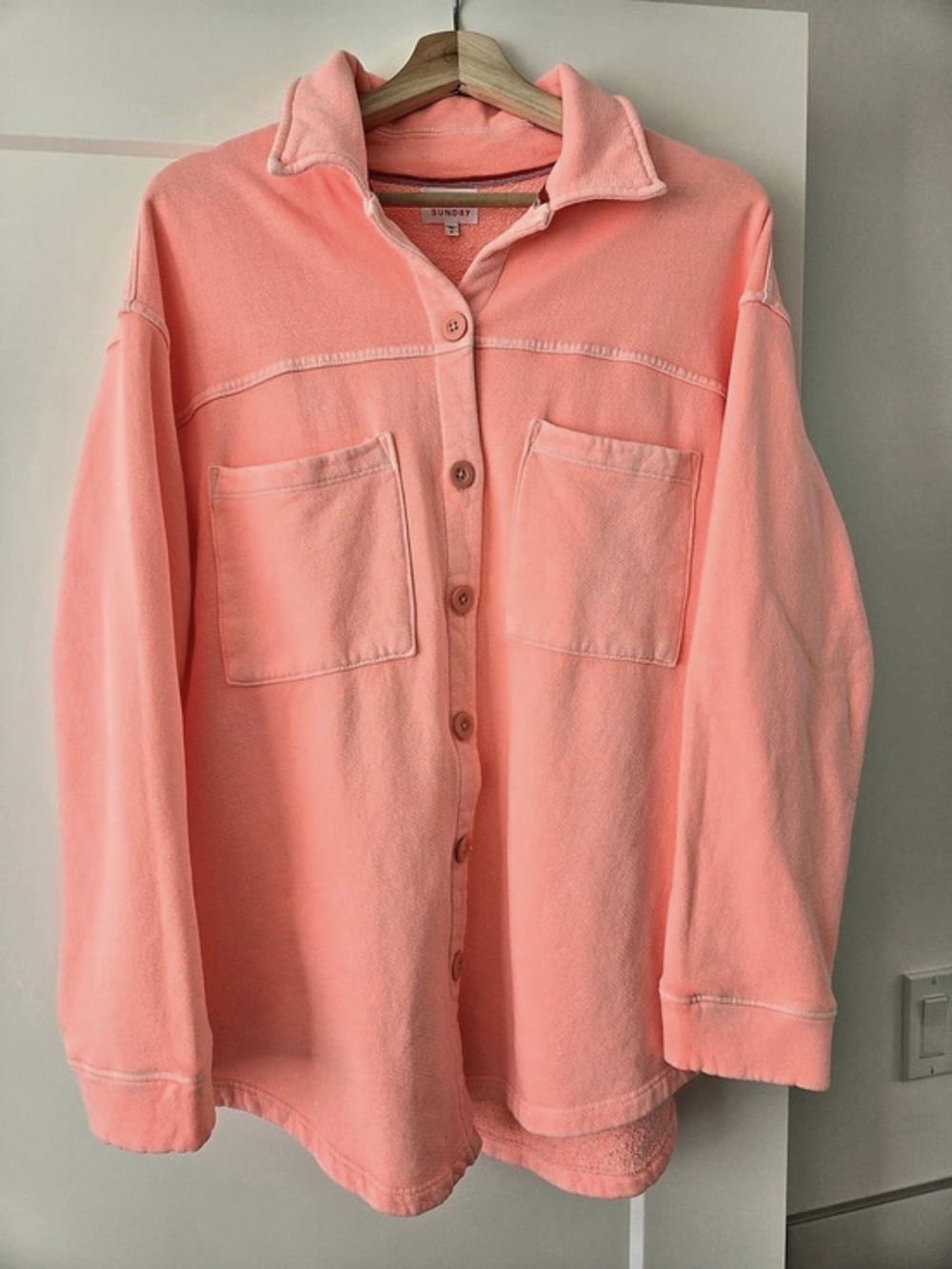 Sundry Button Down Shacket - Picture 2 of 6